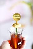 Acrylic Pick/Stirrers Happy Ramadan - Silver Lining UK