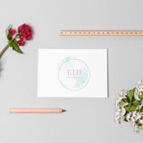 Pastel Eid Mubarak Greeting Card - Silver Lining UK
