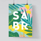 Tropical Sabr Islamic Art Print - Silver Lining UK
