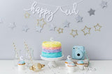 Glitter Star Garland - Silver - Silver Lining UK