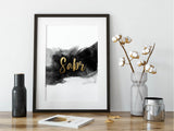 Sabr - Foiled Islamic Art Print - Silver Lining UK
